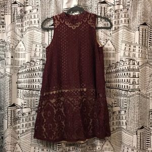 Maroon Mini Dress